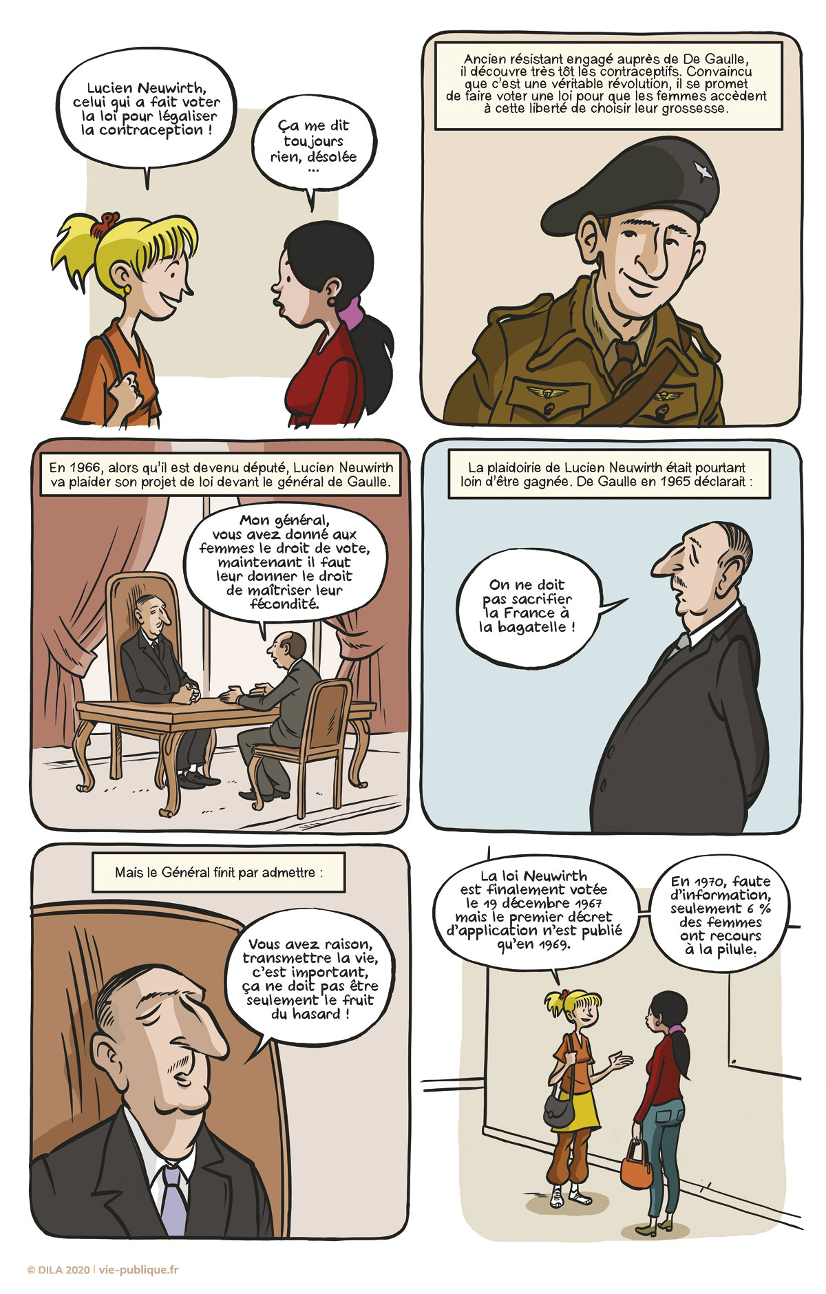 Planche 2 de la BD  "Simone Veil : la loi sur l'avortement. Episode 1" 