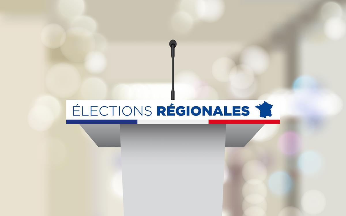 Pupitre élections régionales